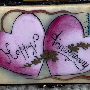 Limoges Happy Anniversary Sealed with a Kiss. Perfect Condition.